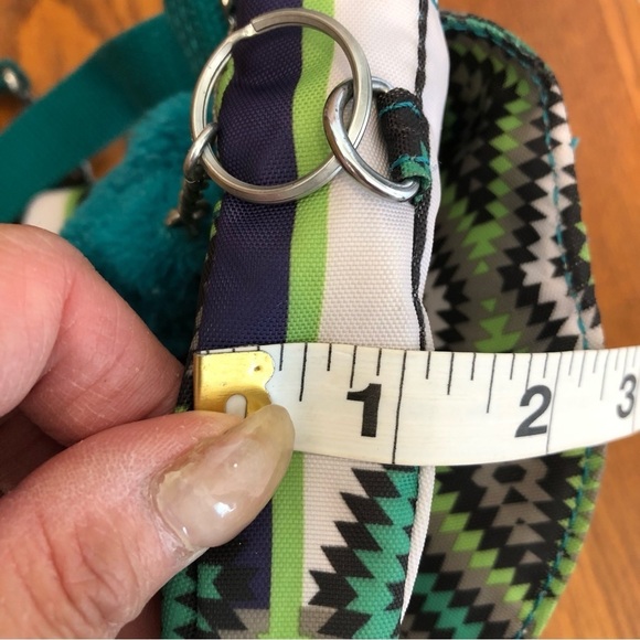 KIPLING Lucy, Crossbody Bag, Teal/White/Green/Black/Brown, 6.5”x8” - Picture 11 of 14